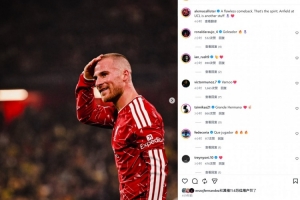 梅开二度助利物浦逆转，麦卡利斯特社媒晒照：这才是应有的精神！