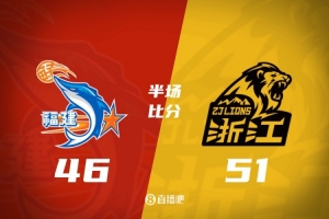 广厦半场51-46领先福建胡金秋13分孙铭徽5分4助邹阳16分3断